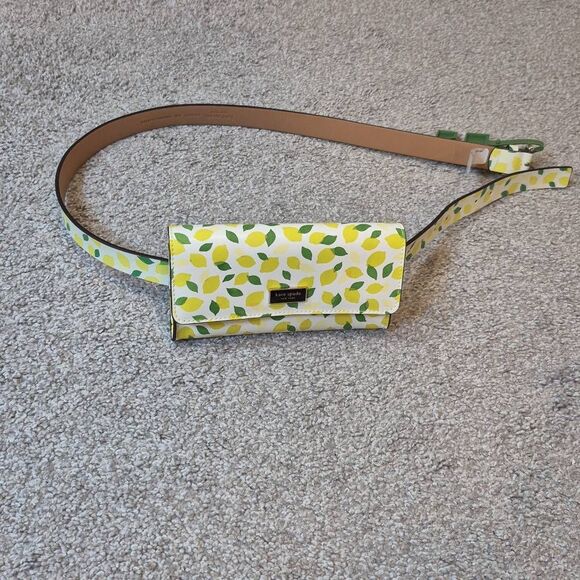 Kate Spade Logo Belt Bag Fanny Pack Lemon Size L/XL